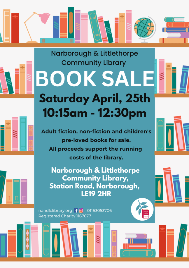 Book sale poster, details are in post